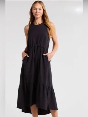 Zella Pursuit Tiered Midi Dress
